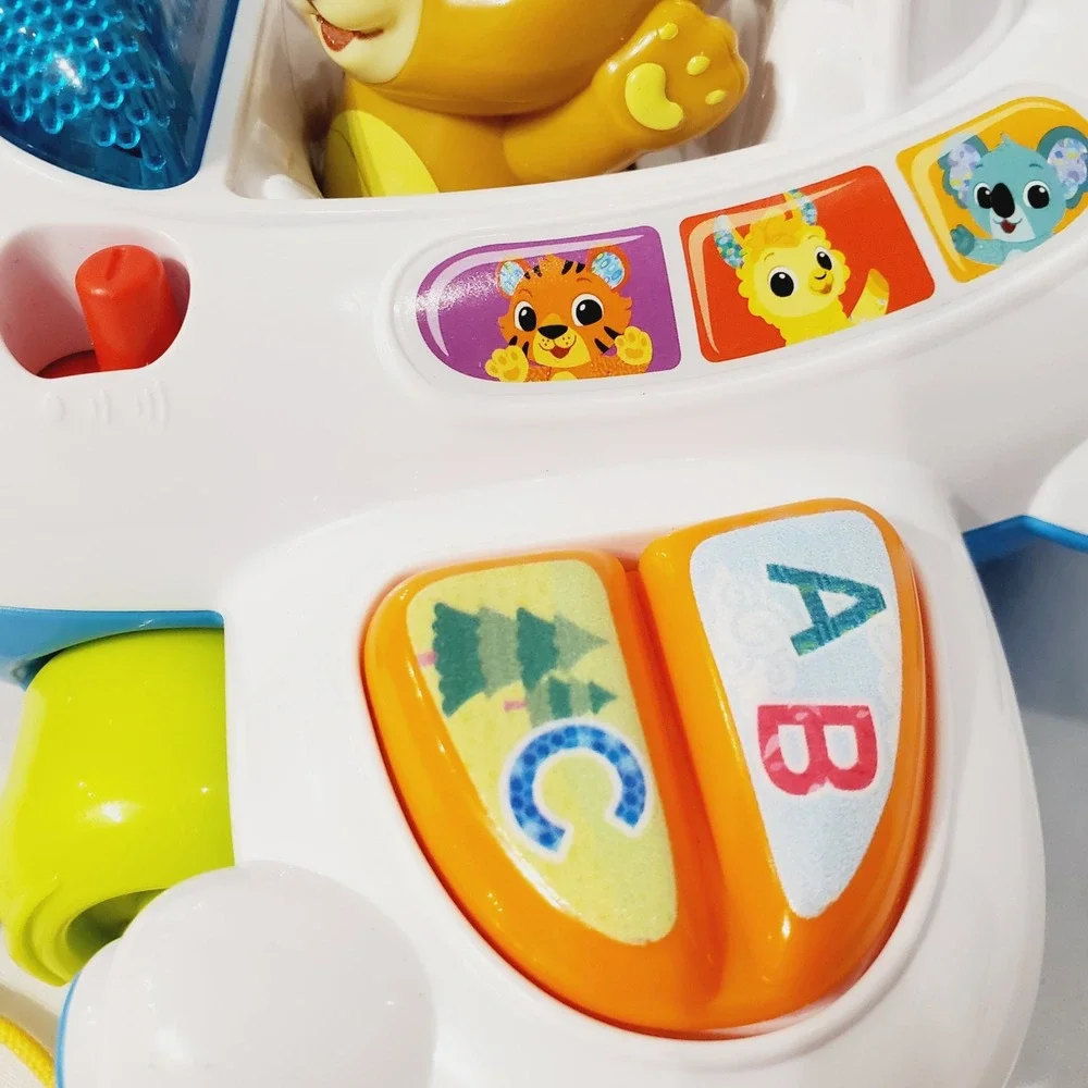 Vtech Soar & Discover Airplane Interactive Pull Toy Bear Pilot Music Lights